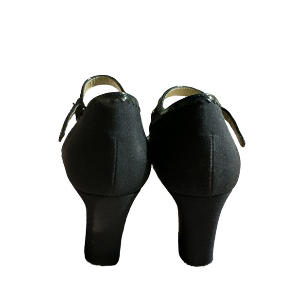 Yves saint Laurent y2k stacked heel shoes pumps strappy ankle 7 7m - Picture 4 of 5